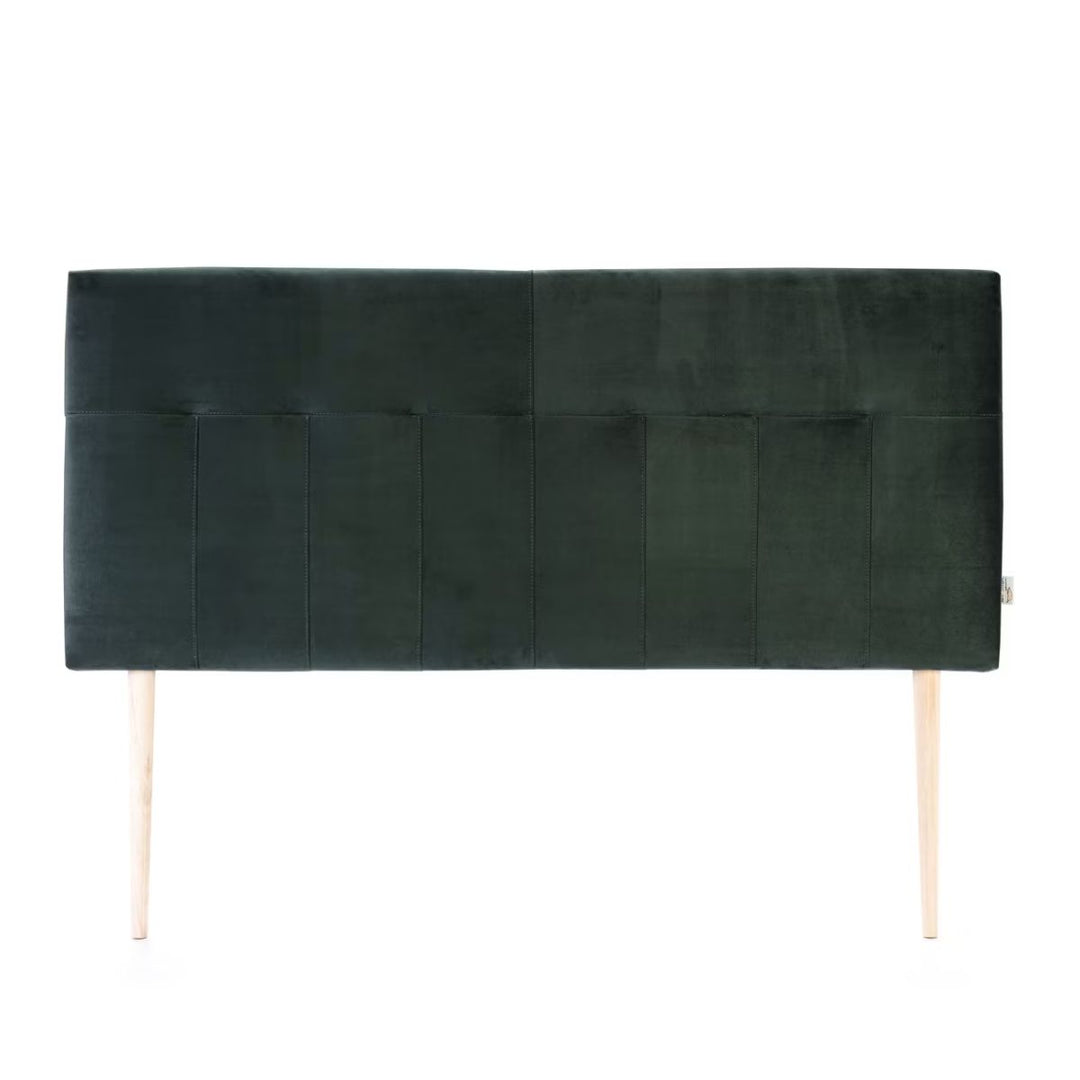 Tête de lit Napoles velours vert 160x100cm