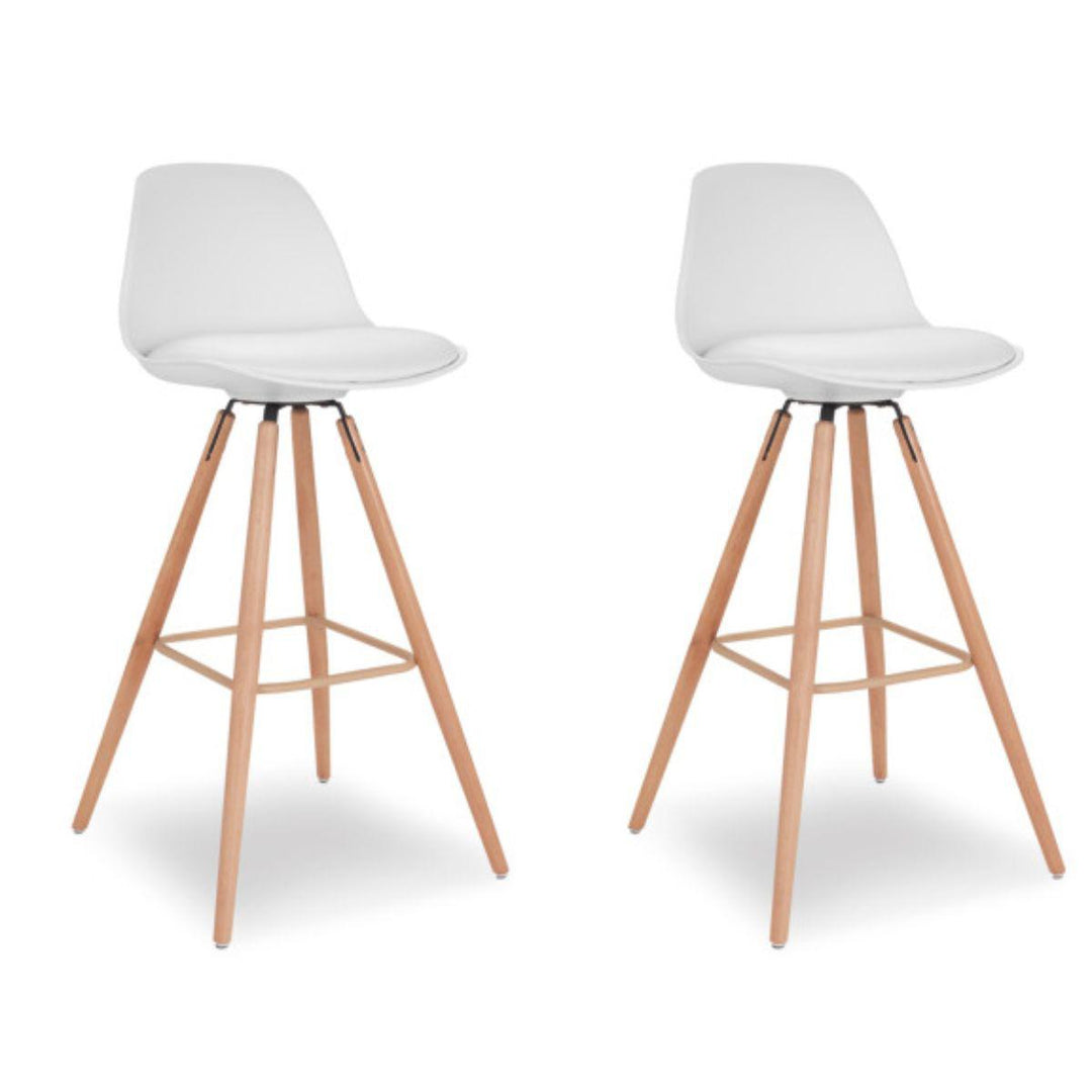 Lot de 2 tabourets Oslo Blanc