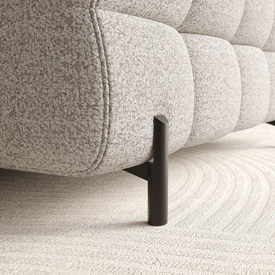Canapé convertible d'angle droit LES TENDANCES Kate 4 places en tissu beige