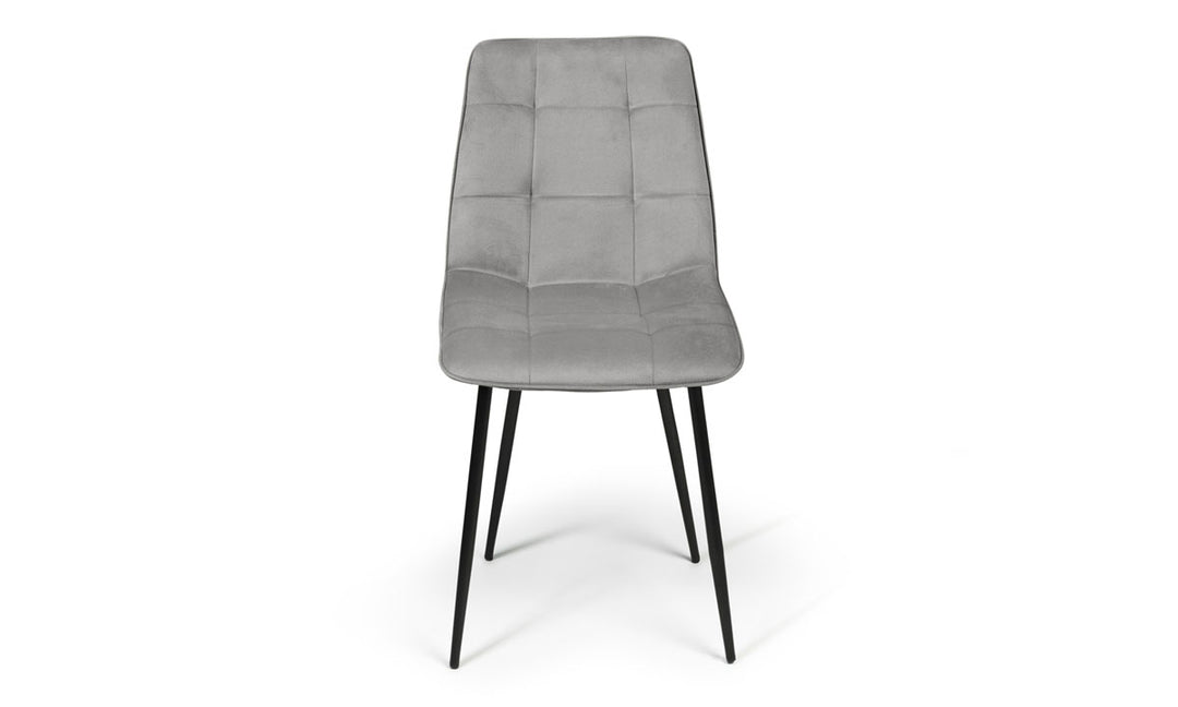 Lot de 4 chaises Linda Gris clair