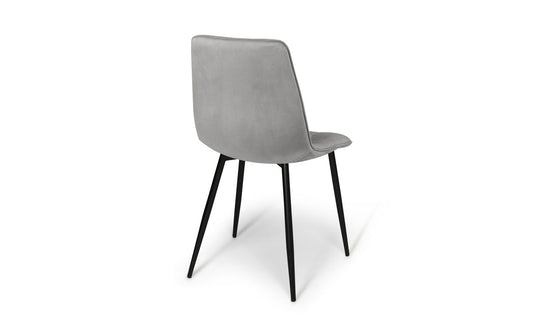 Lot de 4 chaises Linda Gris clair
