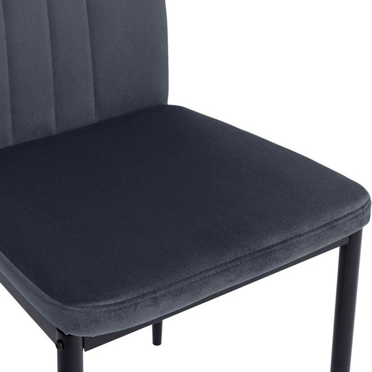 Lot de 4 chaises Jade Gris foncé
