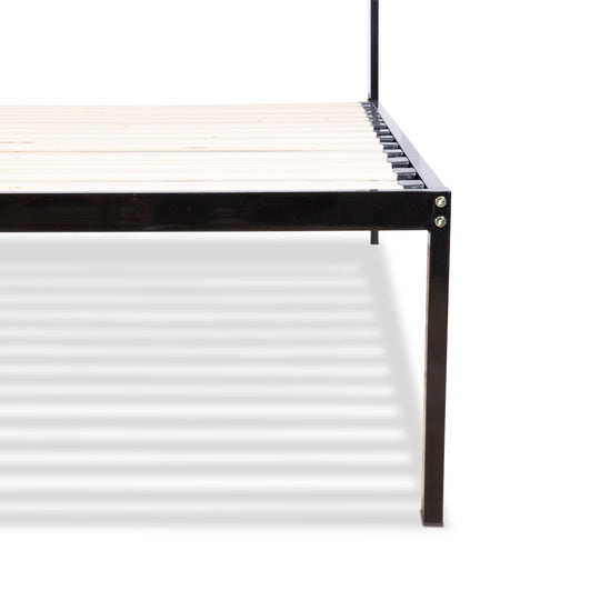 Sommier en métal avec tête de lit