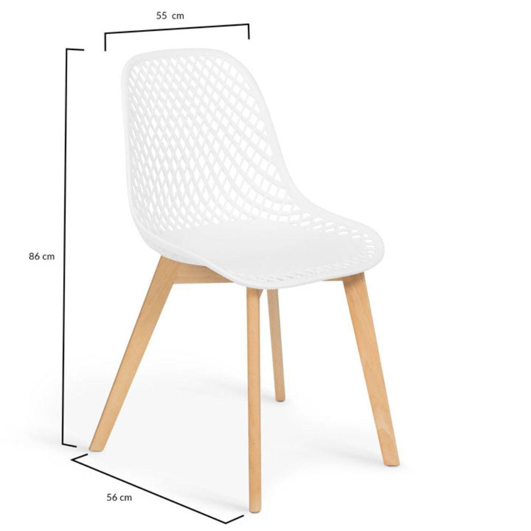 Lot de 4 chaises Maëlle Mix couleurs