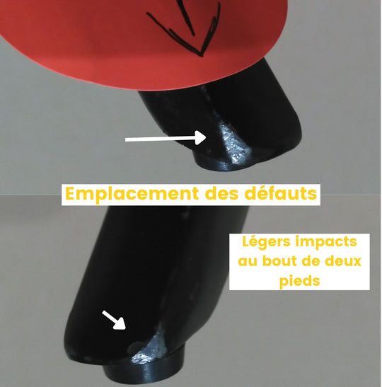 Chaise de bureau en tissu bouclette et métal - Léger défaut