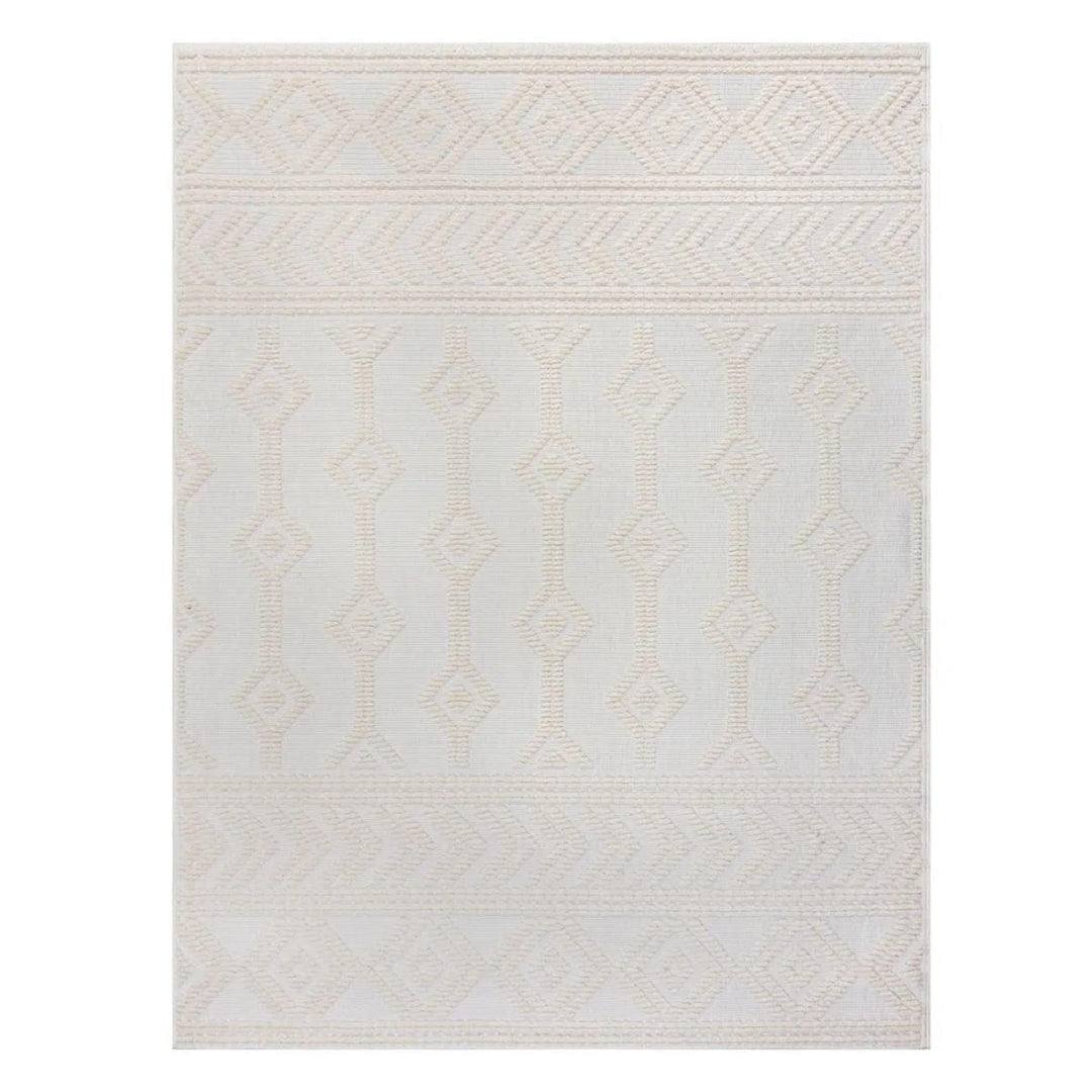Tapis Shyla Blanc et ivoire
