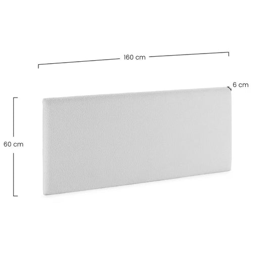 Tête De Lit Niebla 160x60 Cm Imitation Tissu Mouton Beige