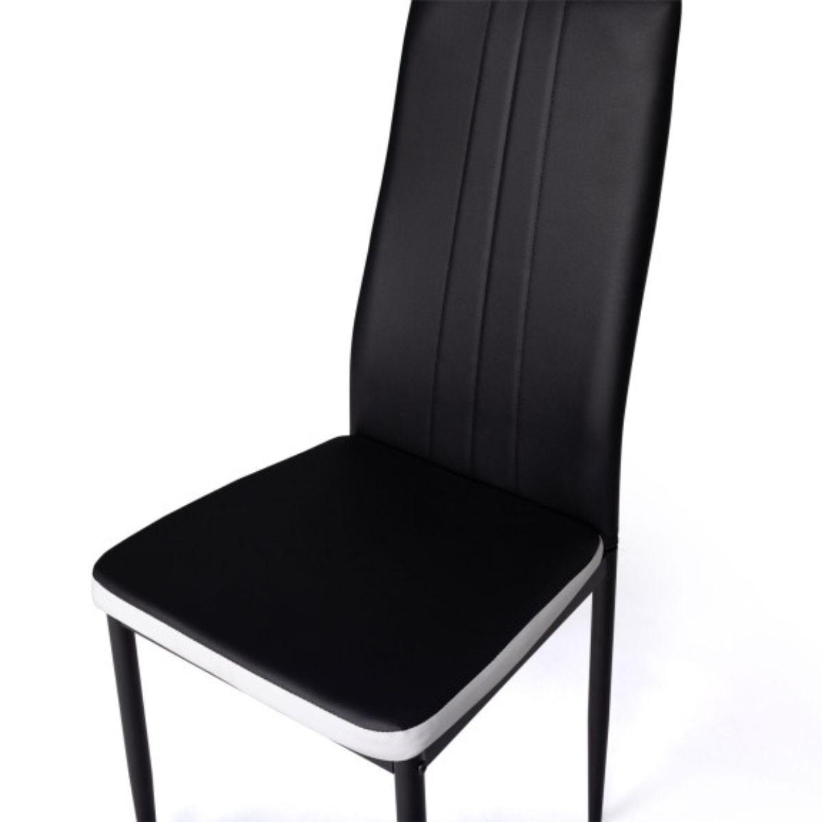 Lot de 6 chaises Jodie Noir/Blanc