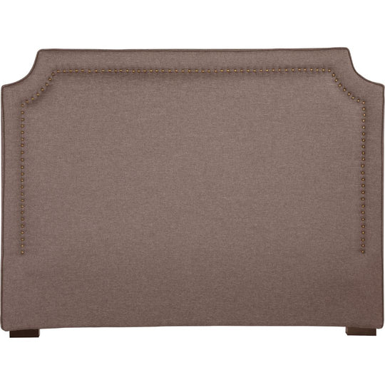 Tête de lit en bois massif tissu taupe