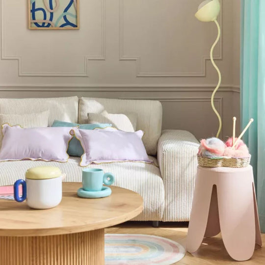 Canapé droit 3 places GARANCE en velours côtelé BESTMOBILIER