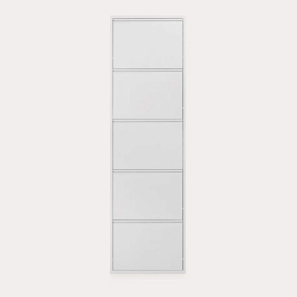 Meuble chaussures Ode 50 x 168,5 cm 5 portes blanc Kave Home
