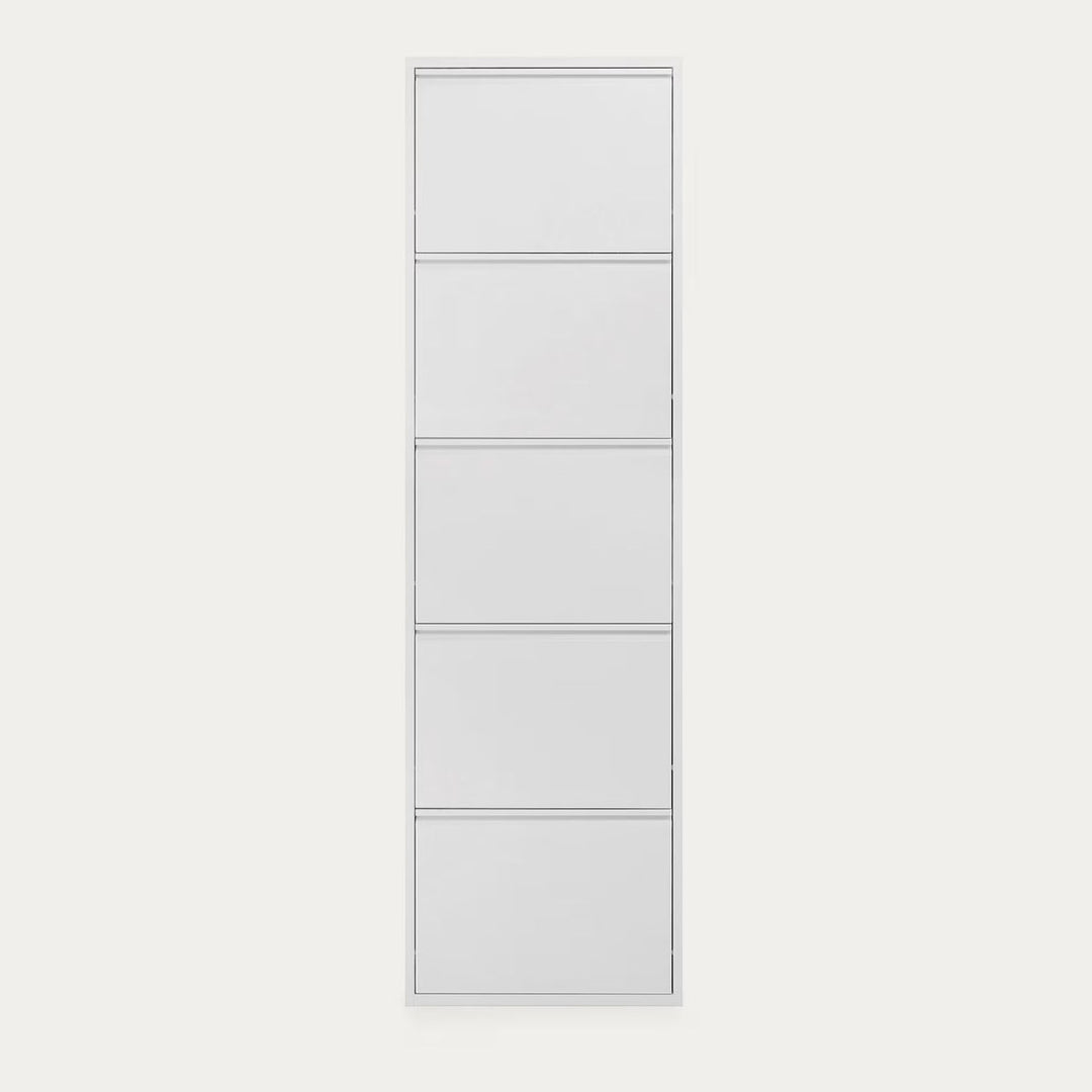 Meuble chaussures Ode 50 x 168,5 cm 5 portes blanc Kave Home