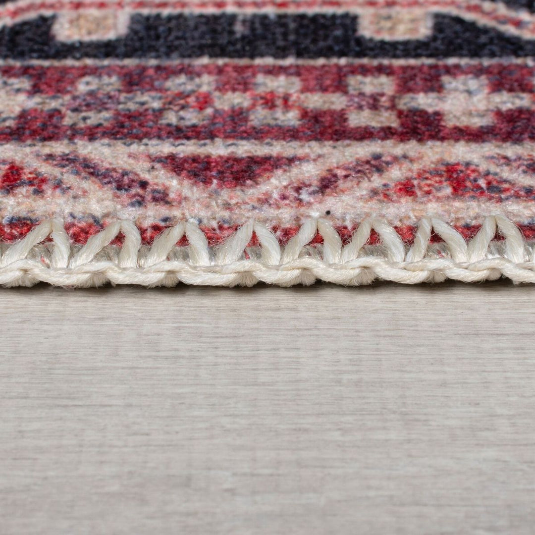 Tapis lavable Hebden 80x150cm rouge