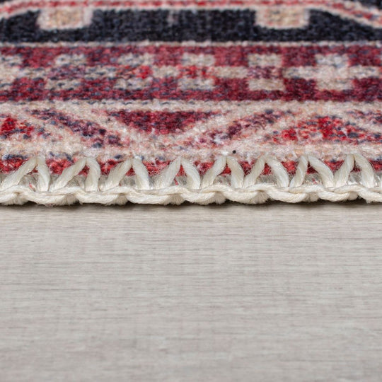 Tapis lavable Hebden 80x150cm rouge