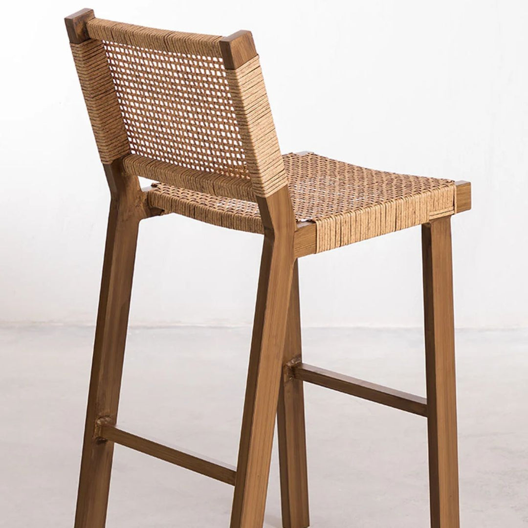 Lot de 2 tabourets hauts de jardin 75 cm en osier synthétique Ori SKLUM
