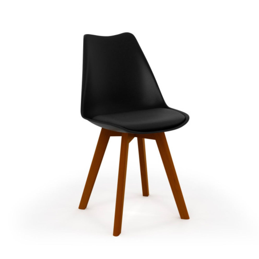 Lot de 4 chaises scandinaves Brava Noir