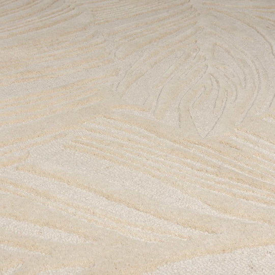 Tapis Lino rond Beige en laine