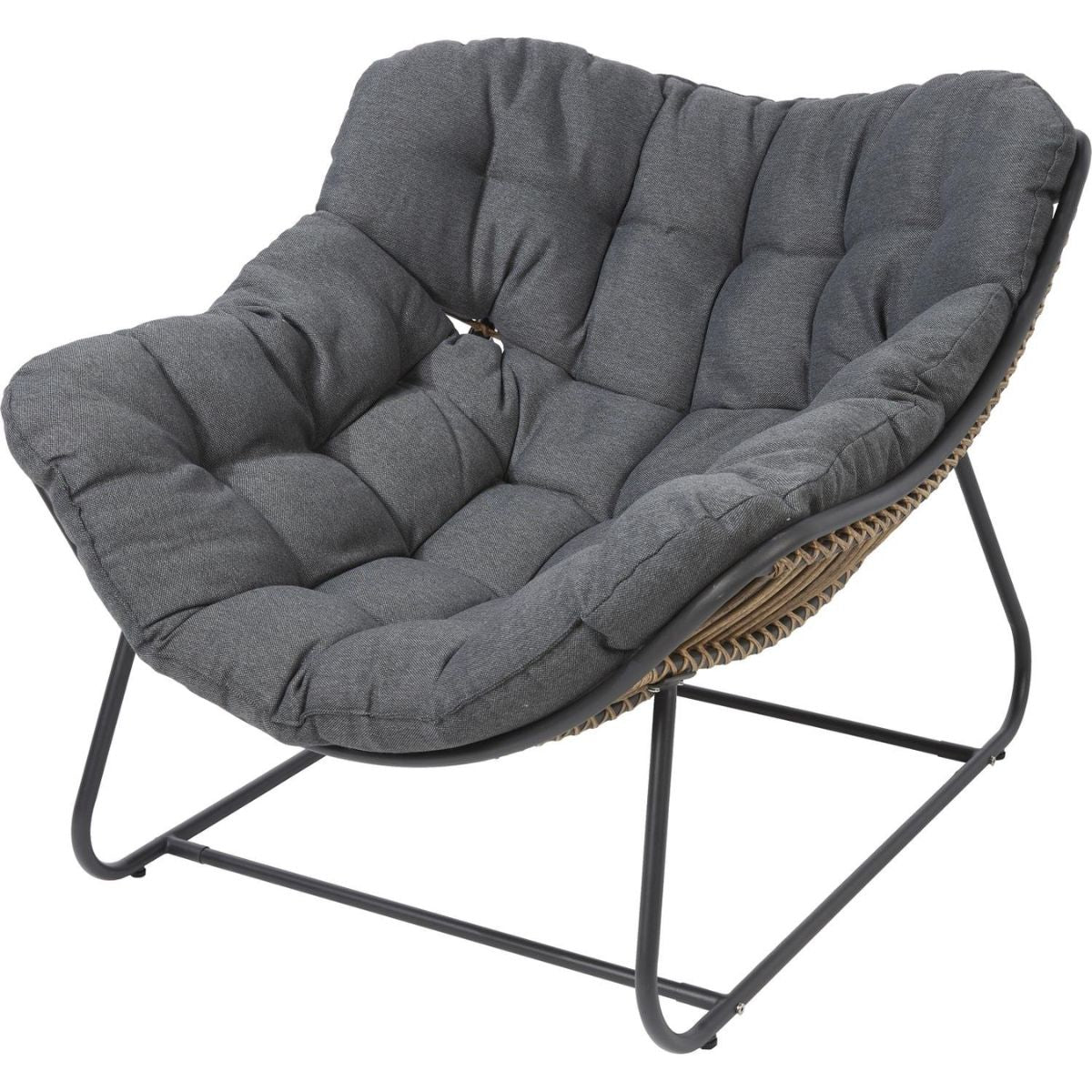 Fauteuil de jardin détente Siena XL Gris HYBA