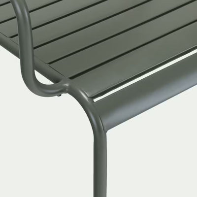 Lot de 6 chaises de jardin ALINEA avec accoudoirs en acier - vert cèdre