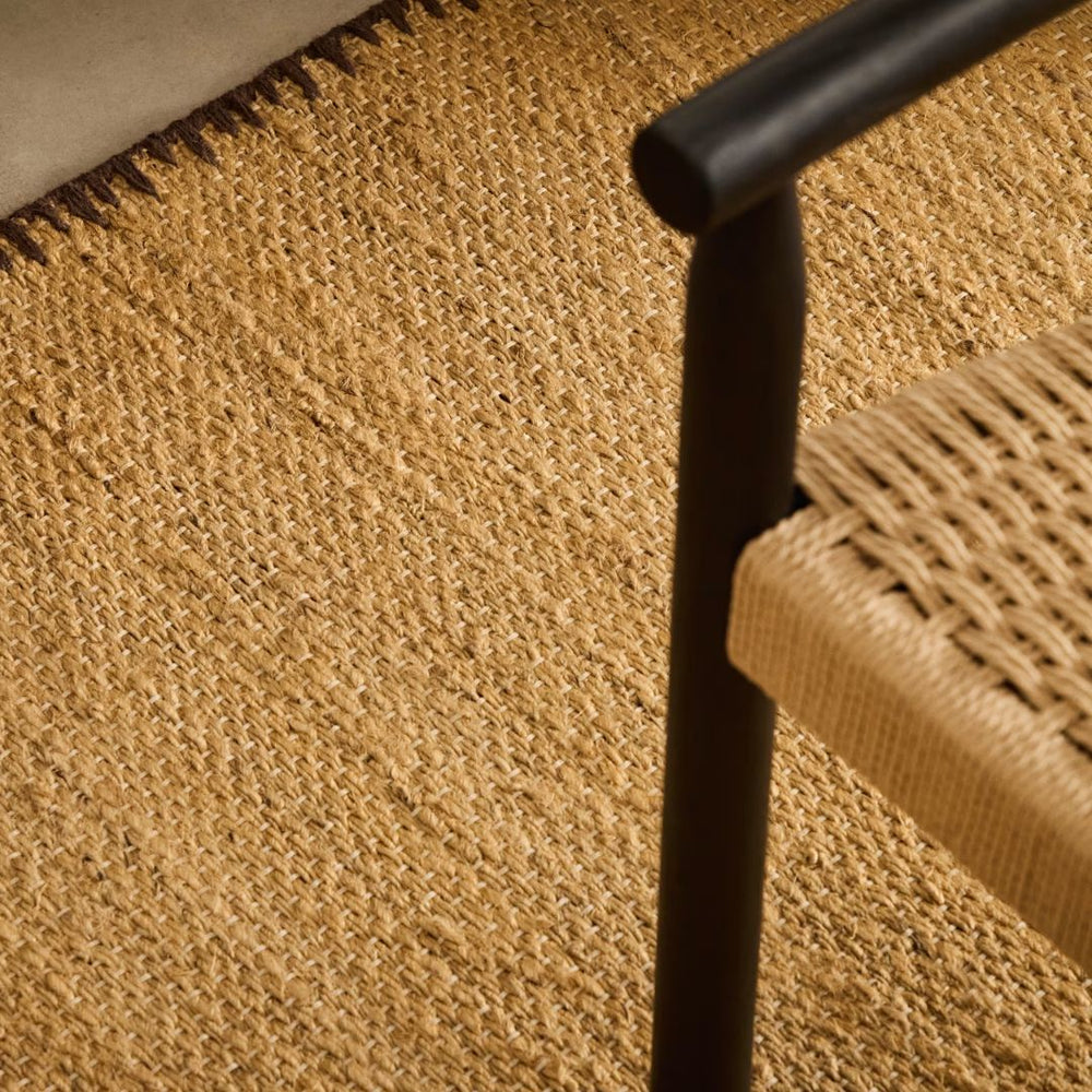 Kave Home- Tapis Sorina en jute naturel avec bordure marron 200 x 300 cm