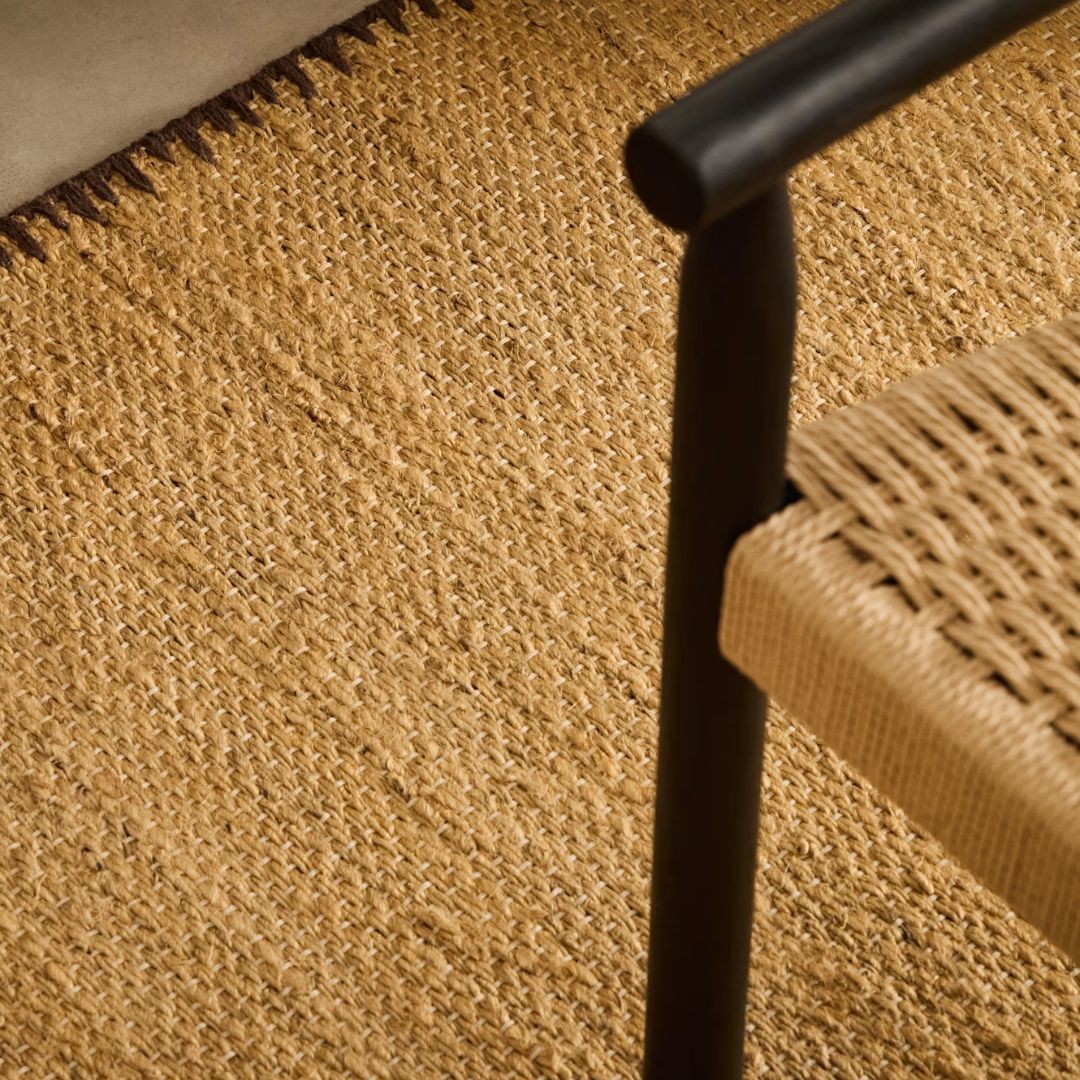 Kave Home- Tapis Sorina en jute naturel avec bordure marron 200 x 300 cm