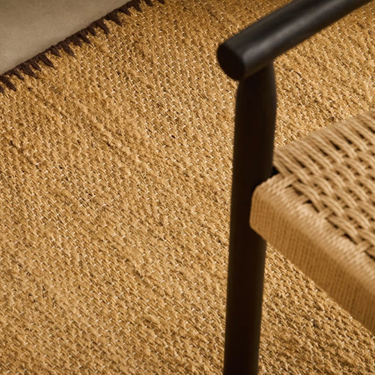 Kave Home- Tapis Sorina en jute naturel avec bordure marron 200 x 300 cm
