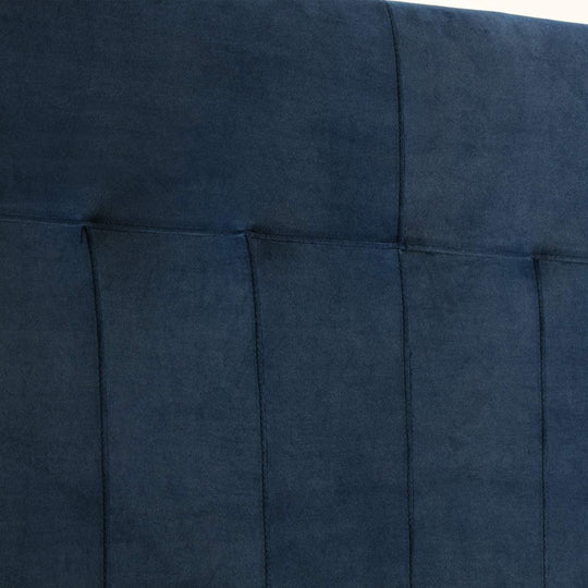 Tête de lit Napoles velours bleu 160x100cm