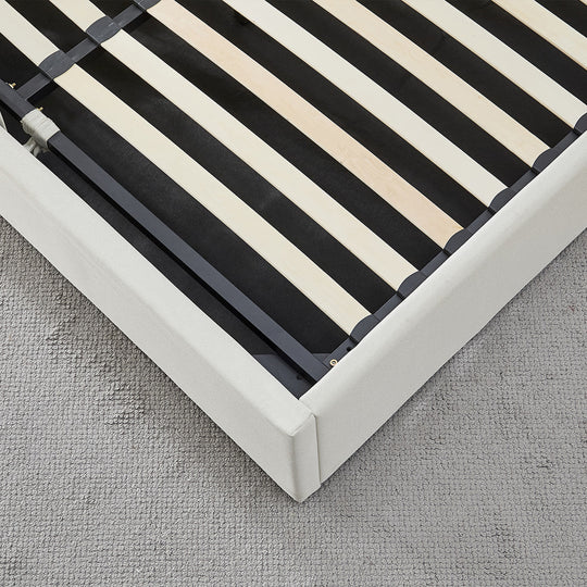 Sommier coffre Atlas en tissu beige