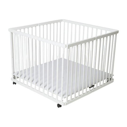 Parc en bois pliant VERTBAUDET 95x95cm blanc