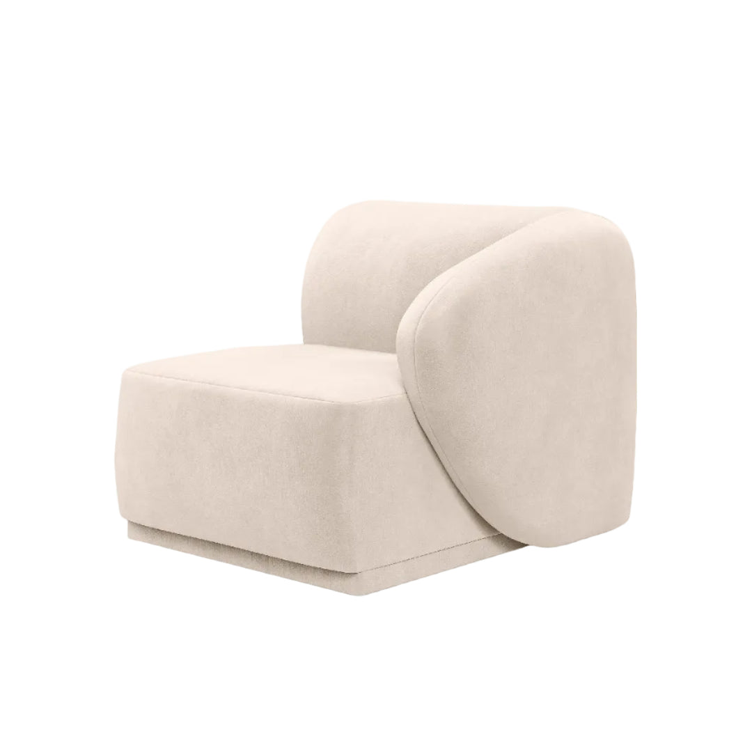 Elément droit ALLORA LIVING Favola en velours beige