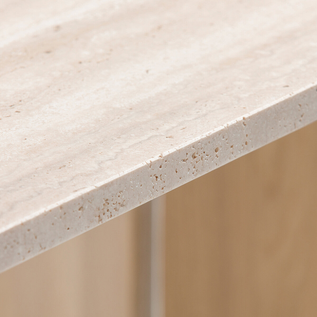 Table travertin chêne massif blanchi, Mindo AM.PM