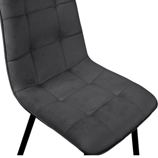 Lot de 2 chaises Linda Gris anthracite