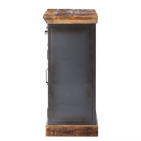 Buffet en metal et bois de manguier