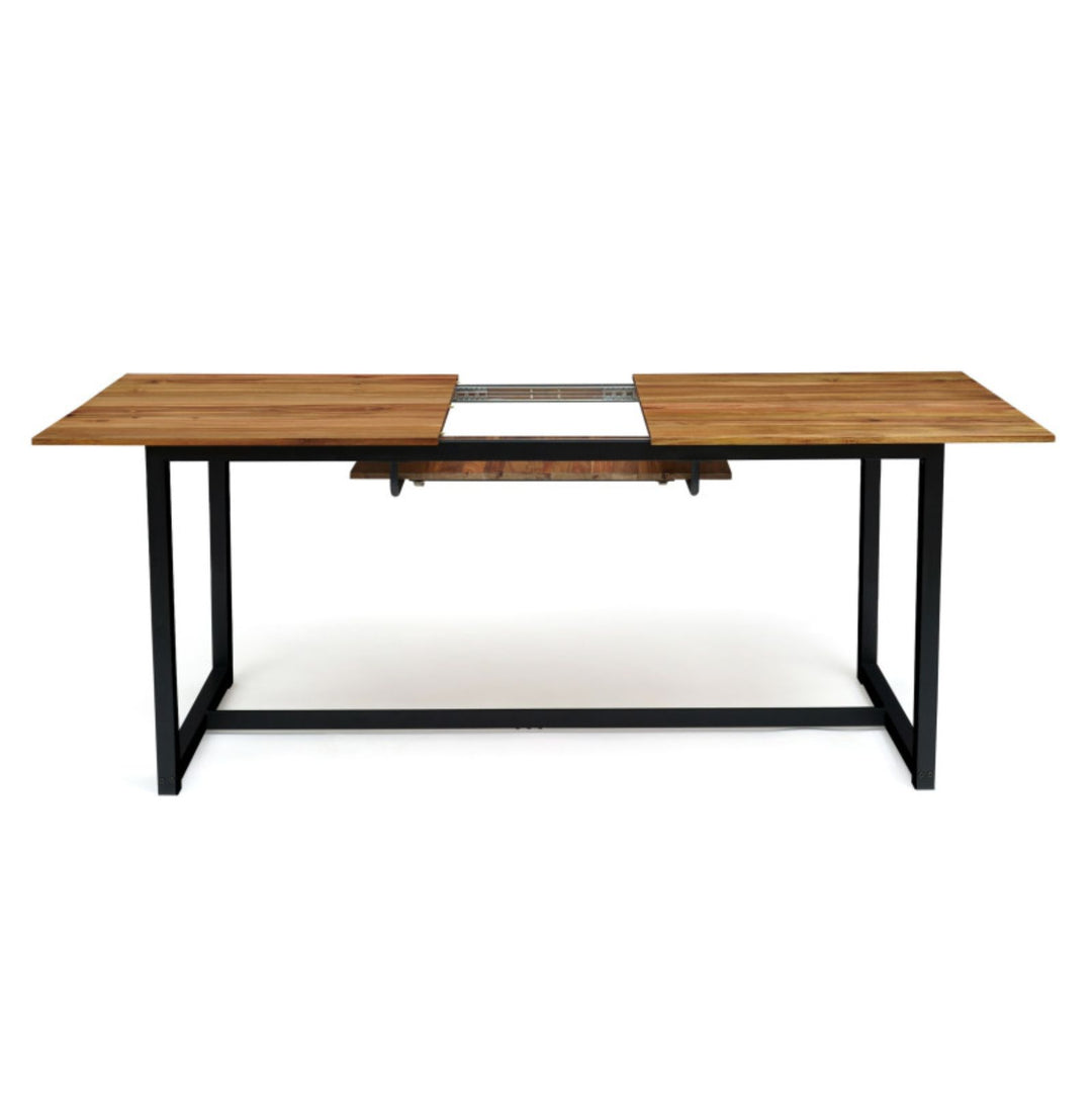 Table extensible bois et acier Acacia