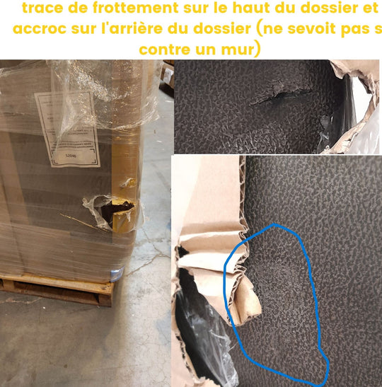 Canapé d'angle droit en cuir coloris gris