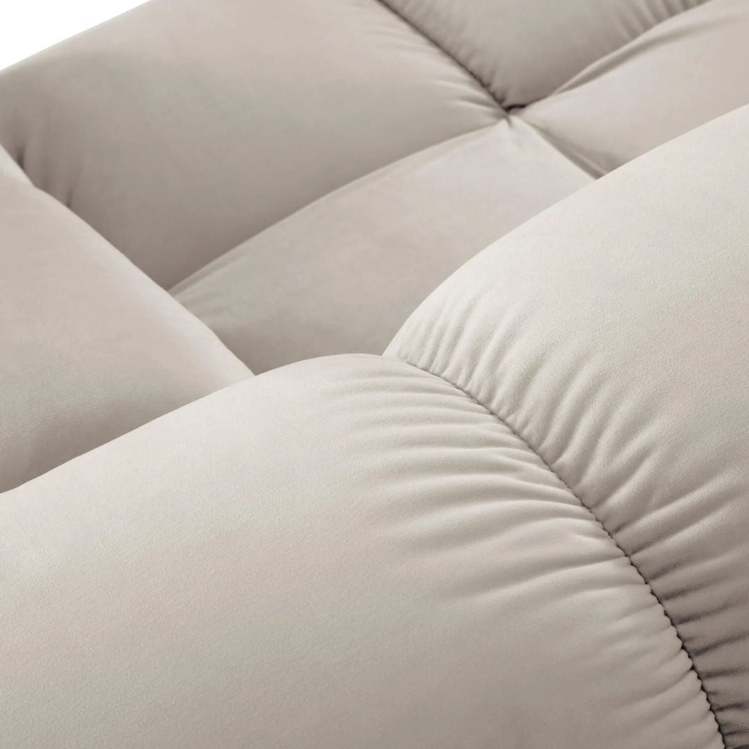 Canapé modulaire en velours Bellis beige Micadoni 2 places