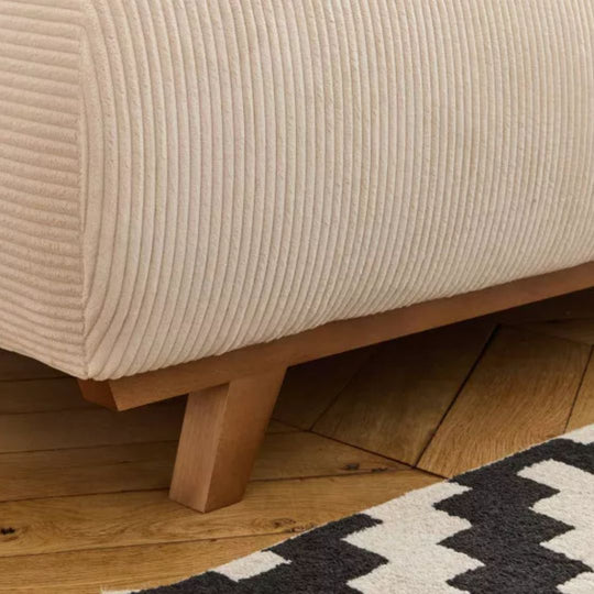Canapé Cristal 3 places BESTMOBILIER - convertible avec coffre et pouf - en velours côtelé