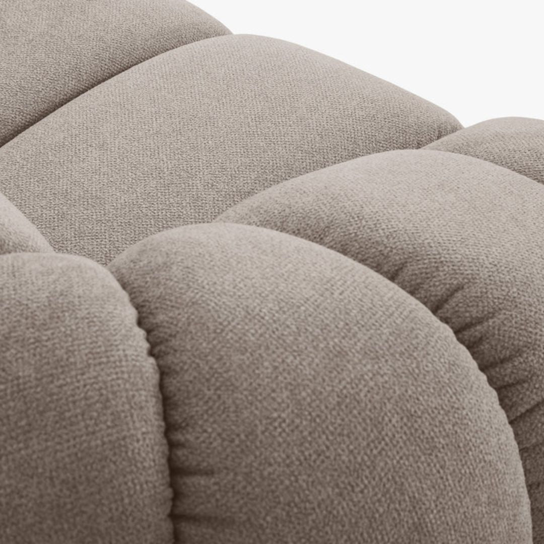 Canapé MICADONI Diana 2 places en velours structuré beige foncé