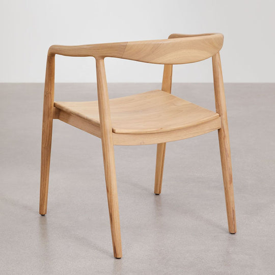 Lot de 6 chaises SKLUM de jardin en bois de teck Rokan