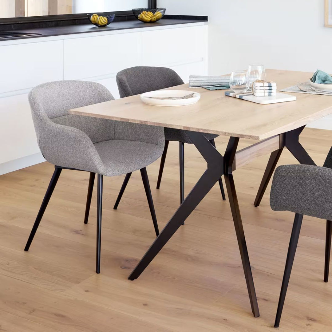 Lot de 2 chaises Nadya Gris clair KAVE HOME