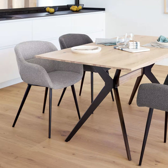 Lot de 2 chaises Nadya Gris clair KAVE HOME