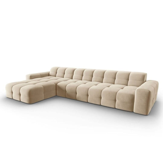 Canapé d'angle gauche Kendal Beige Clair 5 Places - Léger défaut