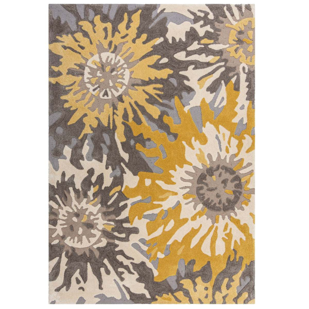 Tapis Floral ocre 120x170cm