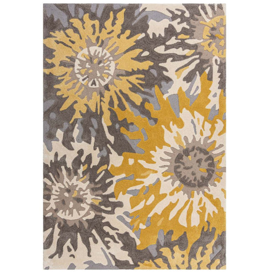 Tapis Floral ocre 120x170cm