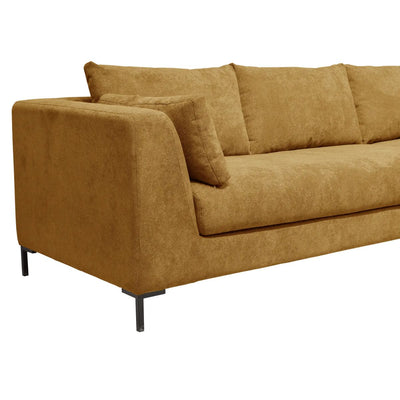 Canapé d'angle droit tissu moutarde Pornic CAMIF