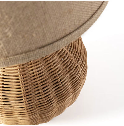 Lampe à poser en rotin naturel NAOKO, diamètre 31 cm