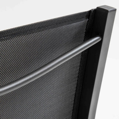 Lot de 4 ou 6 fauteuils de jardin en aluminium et textilène avec accoudoirs AJACCIO