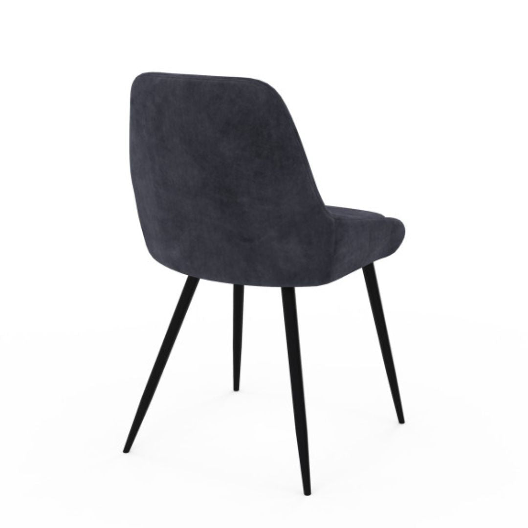 Lot de 4 chaises Olivia Gris foncé