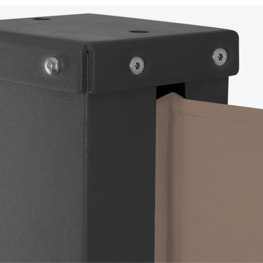 Paravent rétractable premium taupe 1.4x2.5m