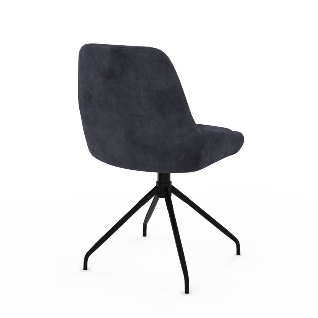 Lot de 4 chaises pivotantes Olivia Gris foncé
